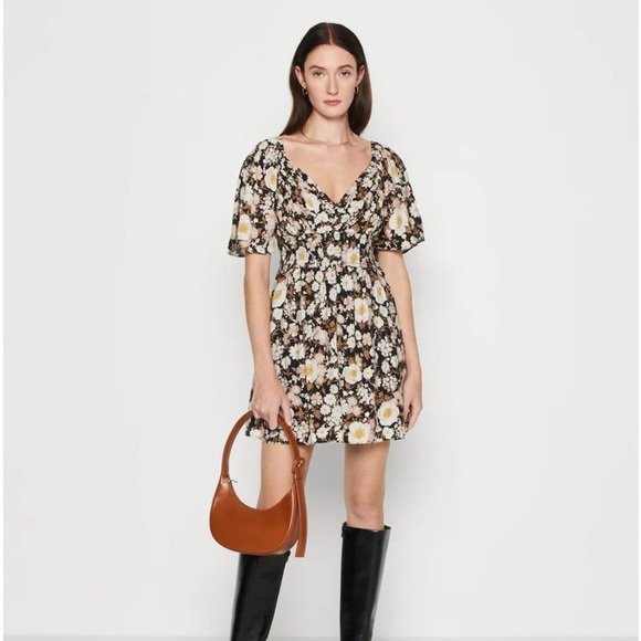 Abercrombie & Fitch Easy Waist Floral Mini Dress Smocked - Picture 2 of 8